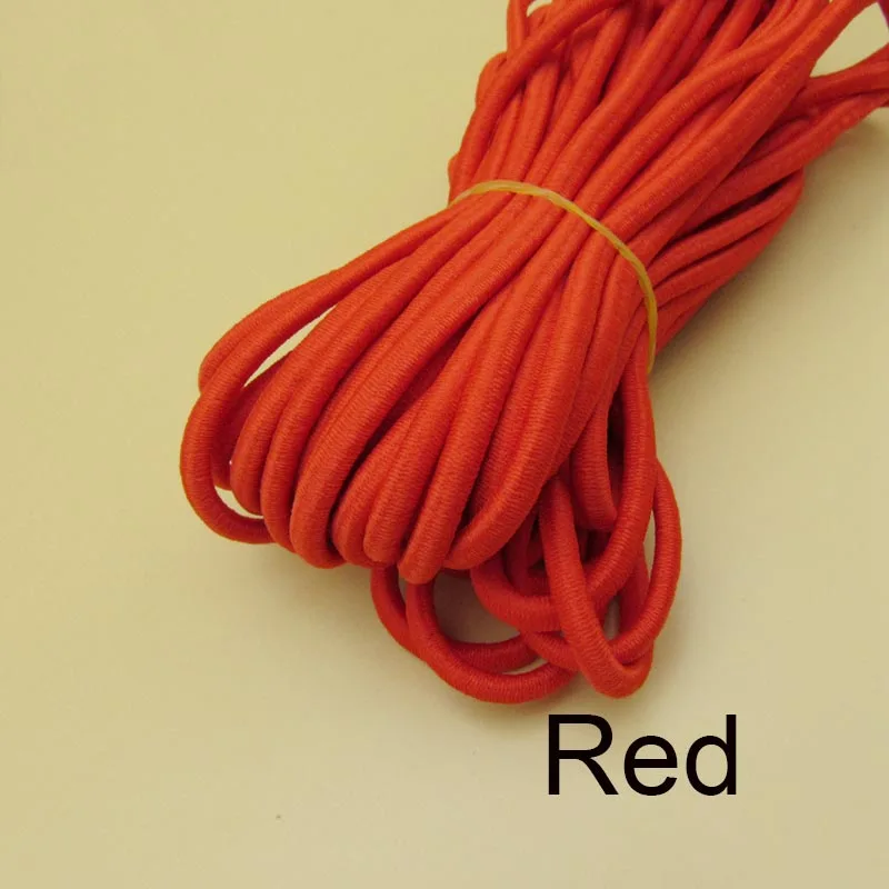 10 метров 5 мм экологически чистый круглый эластичный шнур мягкие эластичные ленты Веревка для детской одежды пояс для брюк DIY аксессуары для одежды - Цвет: red