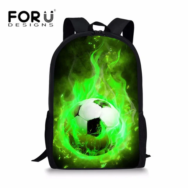 FORUDESIGNS/детей школьные ранцы для мальчиков 3D Льда и Огня Soccerly/Ножной Мяч Узор ортопедический Рюкзак Детские книжные сумки 3 шт./компл - Цвет: 6084C
