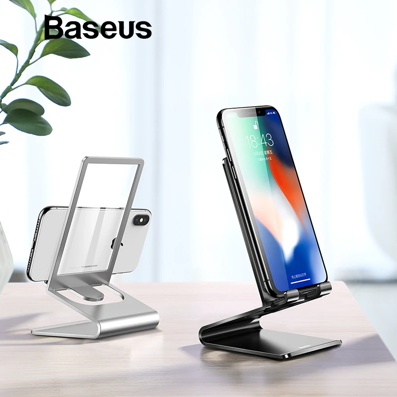 

Baseus Metal Phone Stand Holder for iPhone iPad Xiaomi Tablet Desk Desktop Phone Stand for 3-9 inch Mobile Phone Holder Bracket