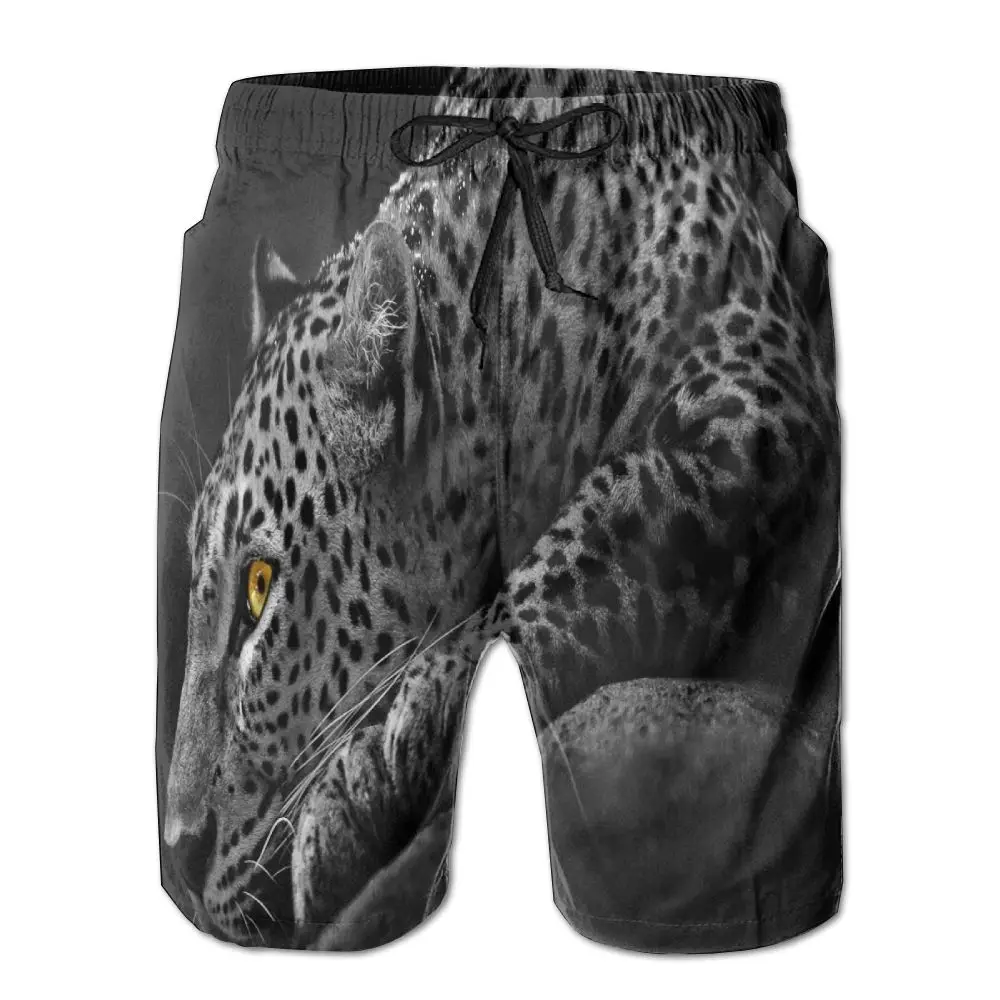 SAMCUSTOM Мужские Пот quick dry ультра легкие дышащие для отдыха дома Шорты Leopard татуировки 3D печати пантера пляжные шорты
