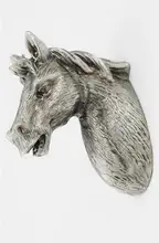 Antique Sliver Horse Head design Drawer Handles Kitchen Cabinet Door Pull Handle / Furniture Knob Hardware antique bronze tone quincunx drawer cabinet desk door pull handle knob furniture hardware 3 2cm x 2 9cm 10pcs