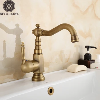 

Free Shipping Deck Mounted Bathroom Vessel Sink Mixer Faucet Single Handle Rotate Spout Lavatory Sink Hot and Cold Water Tap