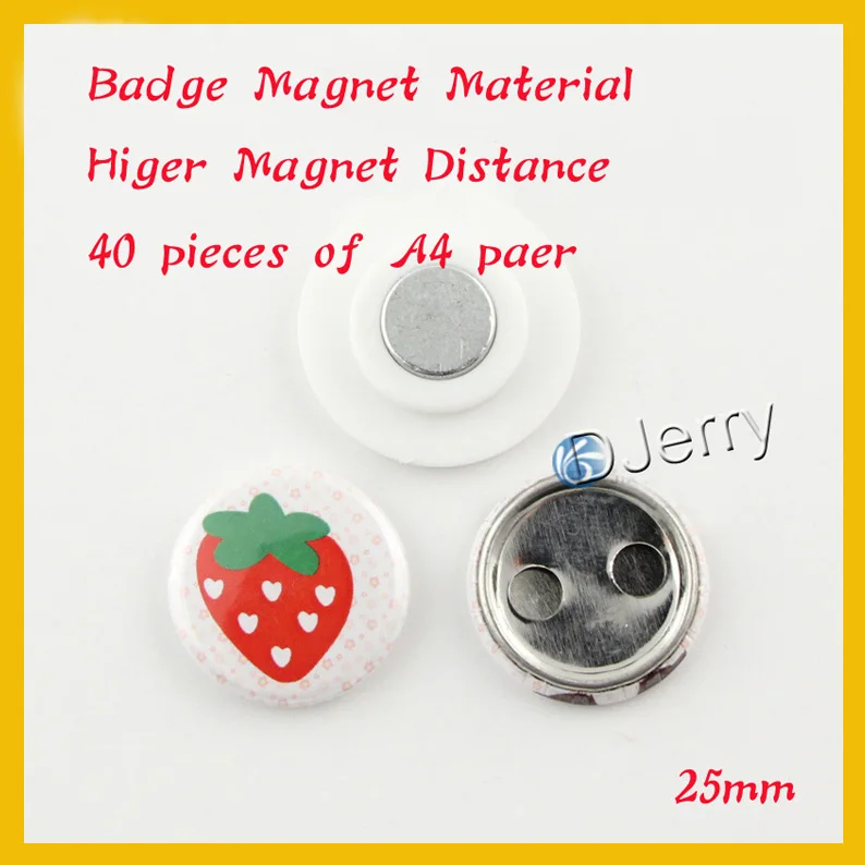 

1" 25mm 100 Sets Professional Fridge Dialog Box Magnet Metal Back Button Maker Supply Materials Customized Button Badge