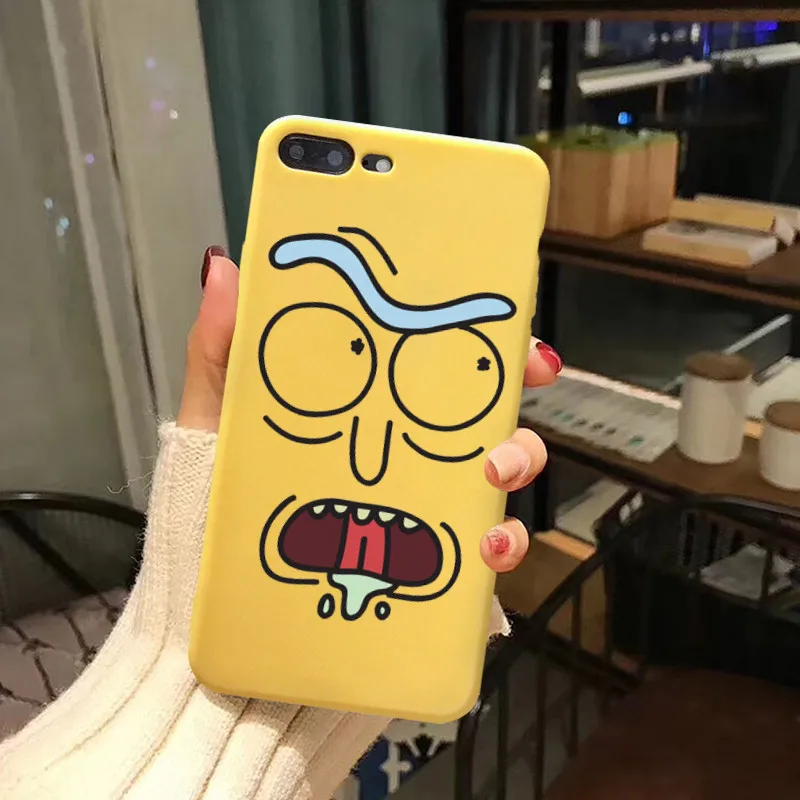 

JAMULAR Rick And Morty Cartoon Case Cover For iPhone X XS MAX XR X 8 6s Plus Funny Face Soft Silicone Phone Coque For iPhone 6