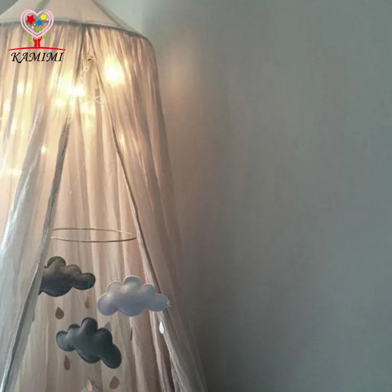 2018 полог палатки детские кроватки сетки дворец кровать Шторы висел купол москитная сетка хлопок дети девочки мантии сетки палатки a811