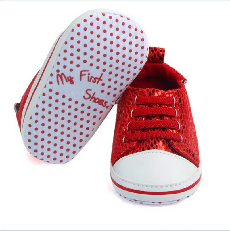Новый Обувь для младенцев для новорожденных Кружево-Up Обувь для малышей Спортивная обувь младенцев противоскользящие спортивная обувь