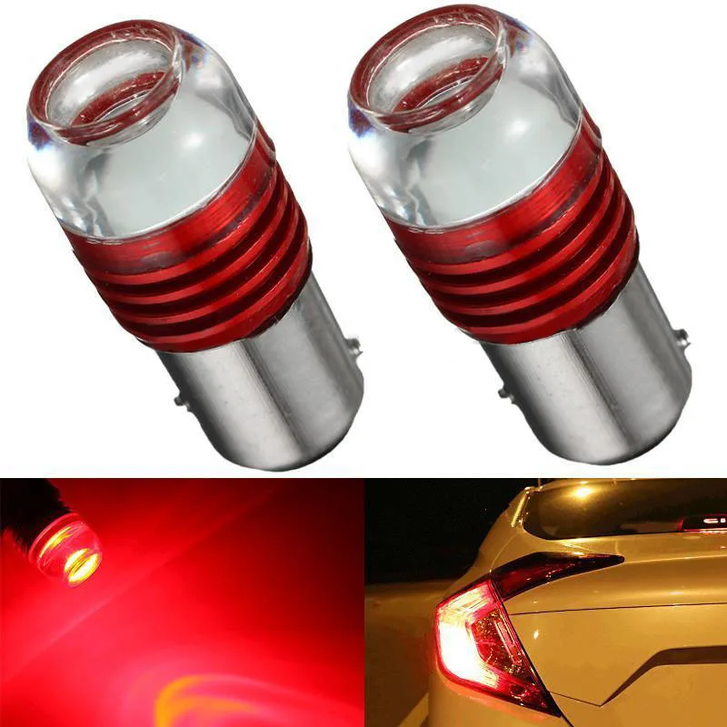 2X Strobe Flashing Red 1157 2357 LED Car Motorcycle Tail Brake Light Lamp Bulb