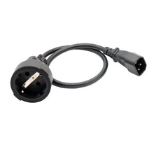 IEC 320 C14 штекер в Европейский CEE7 3pin гнездо, C14 в ЕС PDU UPS кабель 0,5 Прямая поставка