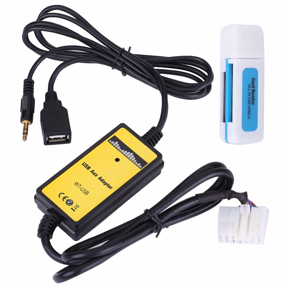 Car USB Aux In Adapter MP3 Player Cable Radio Audio Interface for