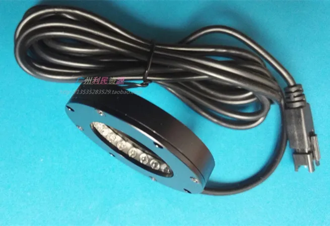 

Microscope Illuminator Parallel 0 Angle Machine Vision LED Ring Light Source 30mm Inner Diameter White Light 24 LED Lights