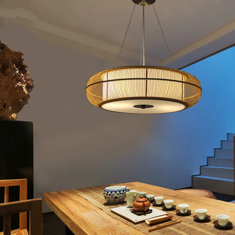  New Chinese Zen Chandelier Lights Japanese Bamboo Tea Room Hanglamp Lights Restaurant Bedroom Livin - 33041294670