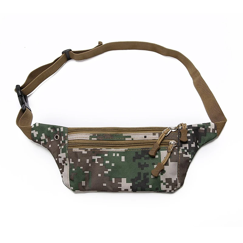 

Men Women Sports waist bag canvas Multi-pocket waist pack high quality running Belt Bag Camouflage Fanny Pack for Phone bag
