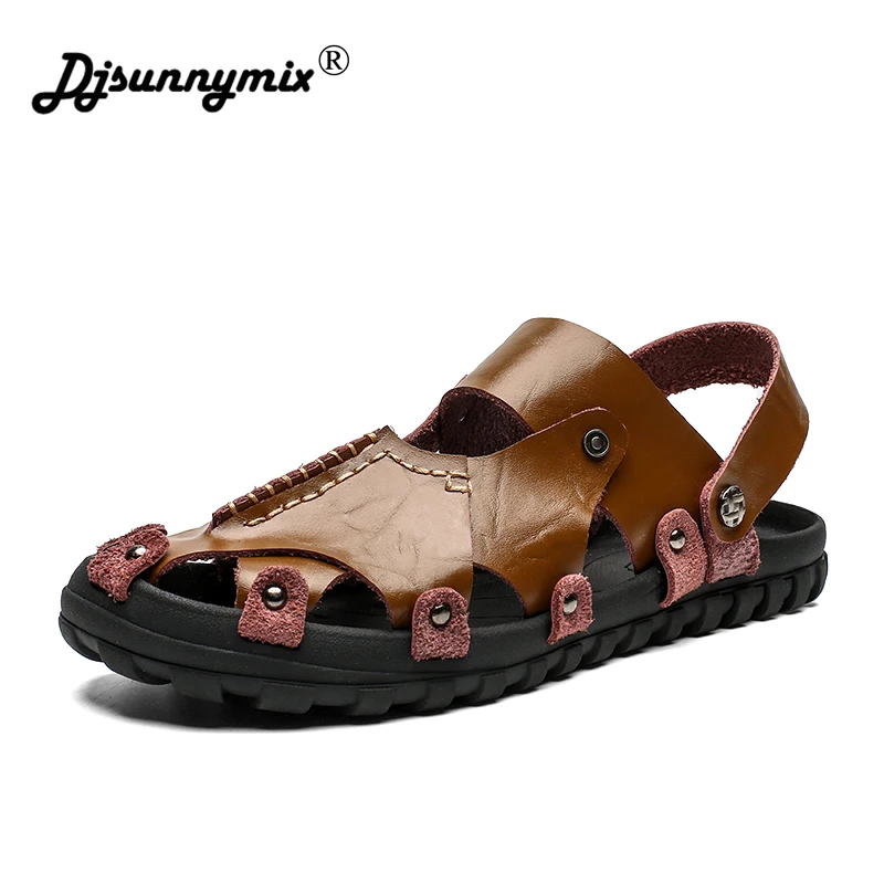 حار بيع جديد أزياء الصيف الترفيه الشاطئ حذاء رجالي جلد طبيعي الصنادل ساحات كبيرة الرجال الصنادل حجم 38- 46 حار بيع جديد أزياء الصيف الترفيه الشاطئ حذاء رجالي جلد طبيعي الصنادل ساحات كبيرة الرجال الصنادل حجم 38- 46