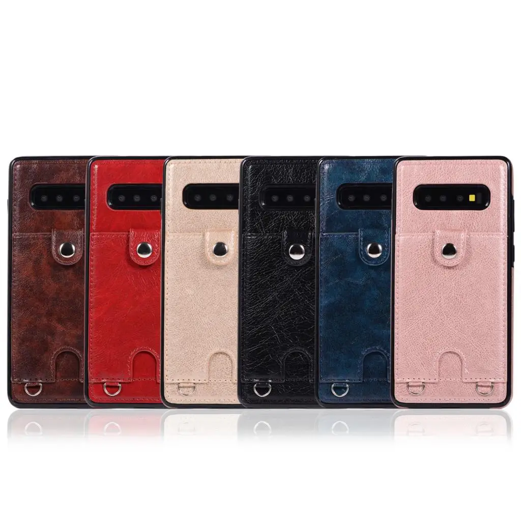 For Samsung Note 10 Plus 10+ S8 S9 S10 Plus S10E S7 Edge Case Wallet Leather Cover For iPhone X 11 Pro XR XS Max 7 8 6 6s Plus