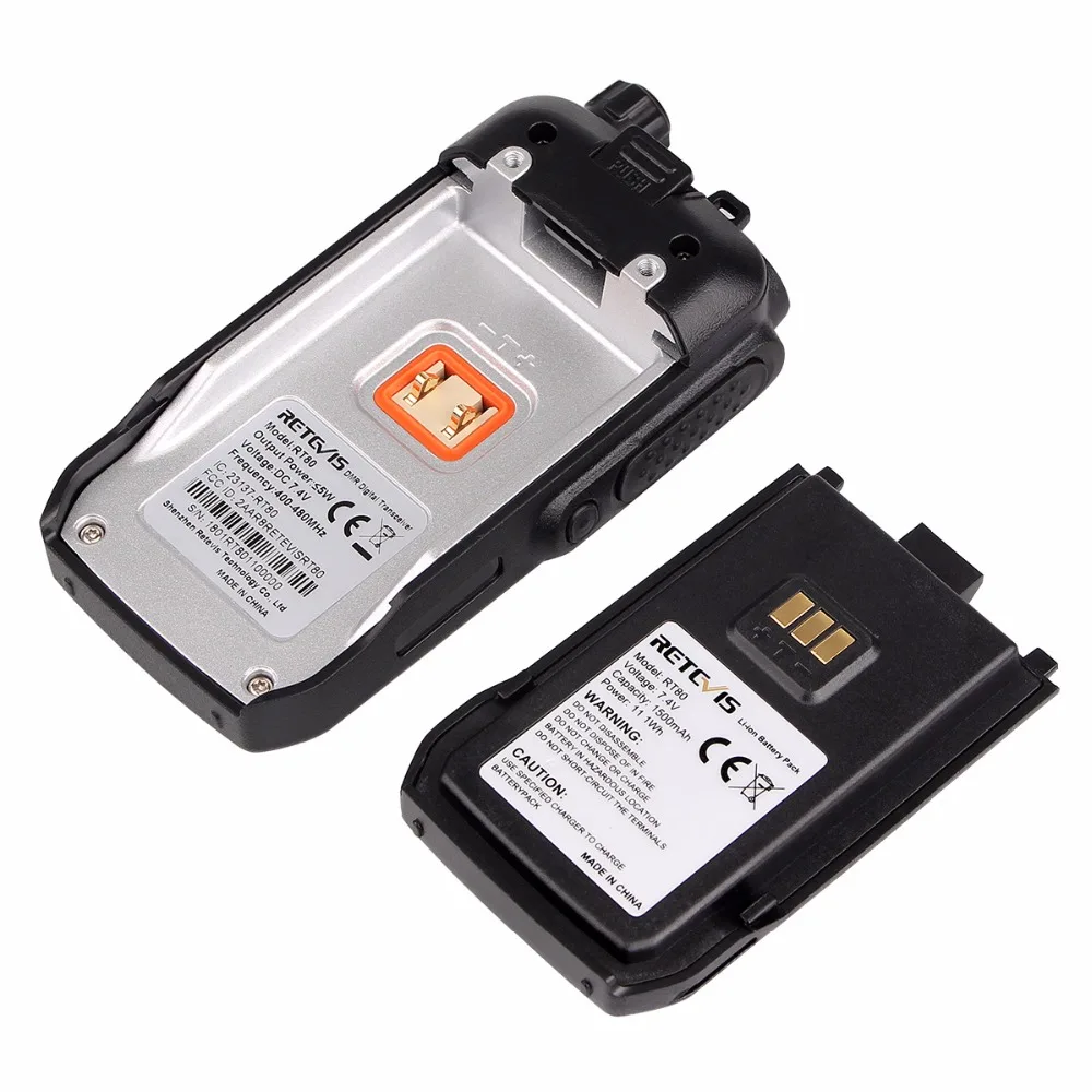 RETEVIS RT80 DMR Ham Radio Digital Walkie Talkie 5W UHF Mixed Receive VOX FM Radio PortableTwo-Way Radio Amador Hf Transceiver