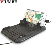 Многофункциональное магнитное зарядное устройство силиконовый автомобильный Противоскользящий коврик навигационный держатель мобильного телефона с зарядкой USB для Apple, Andrews