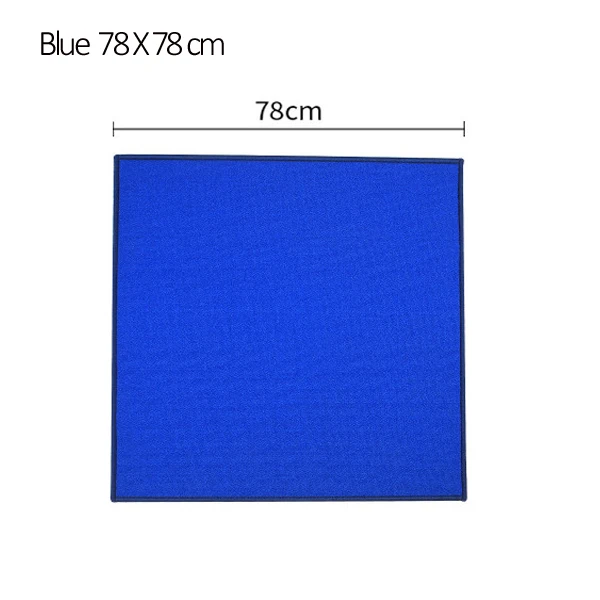 Чистый цвет 78x78 см или 83X83 см маджонг игра мягкая тишина Противоскользящий коврик Настольная игра маджонг мАч-джонг ковер легко складывается - Цвет: Blue 78X78cm