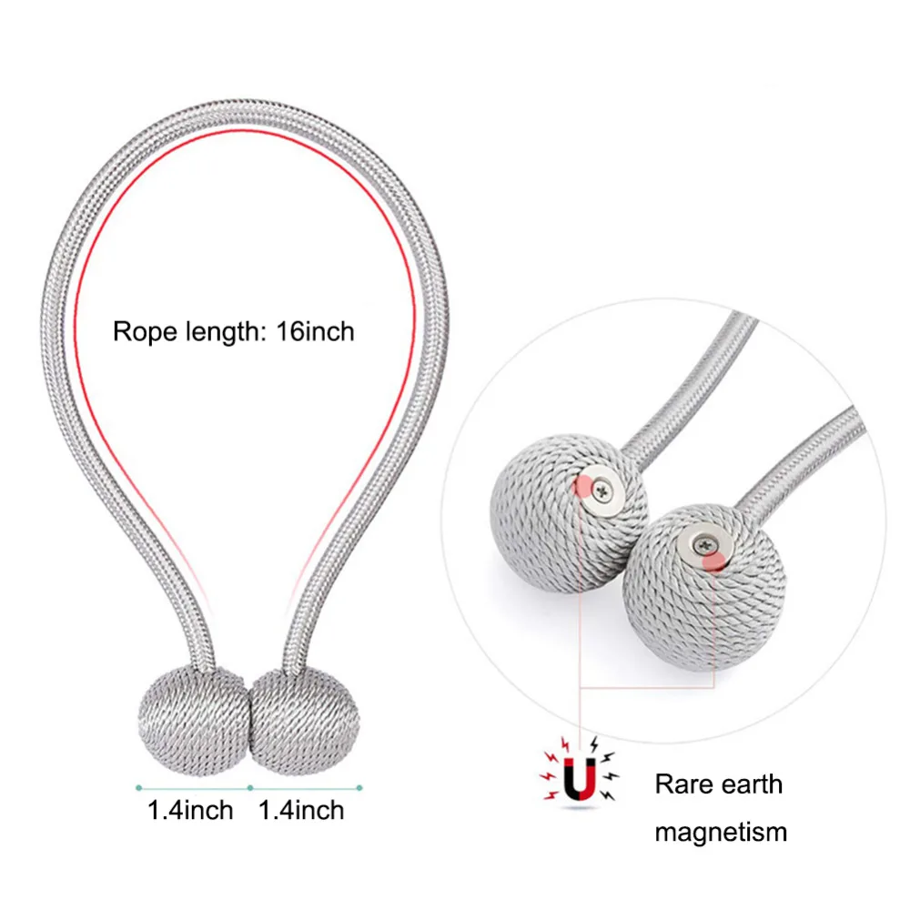 1 пара Магнитная занавеска Tiebacks Завязки для холдбаков пряжки зажимы аксессуар занавески Стержни аксессуары