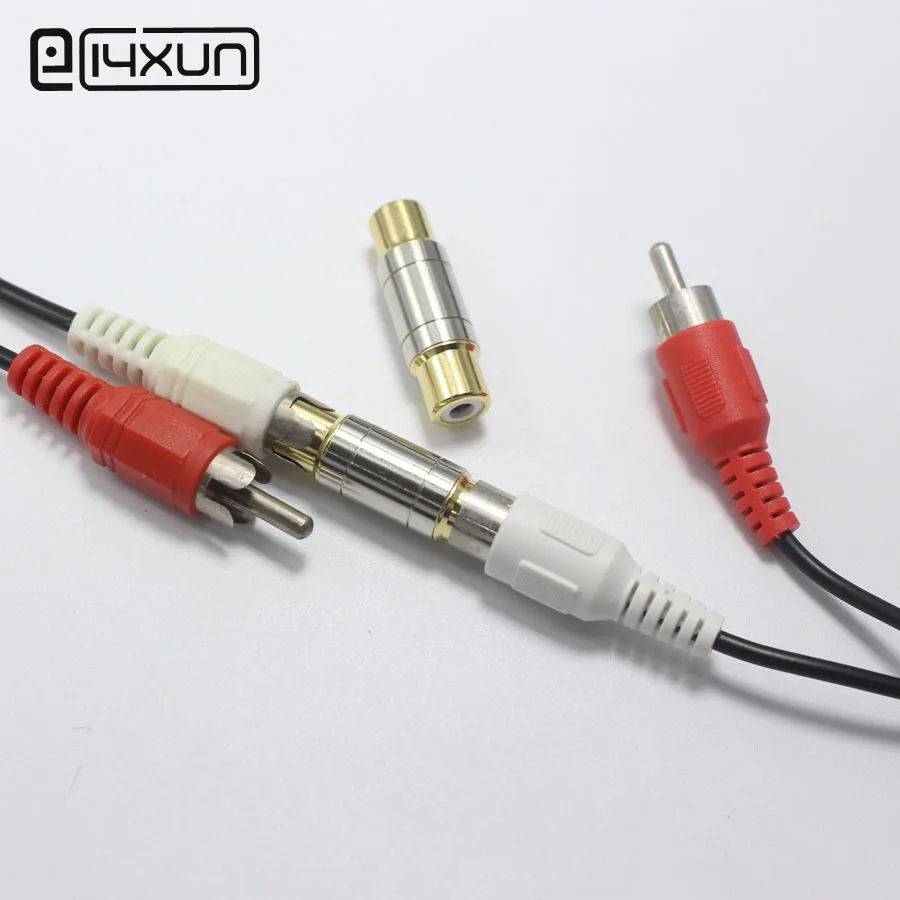 

1pcs RCA Female to Female Plug jack Gold-plated RAC Audio Video Extension Adaptor AV Connector for DVR VCD Camera TV