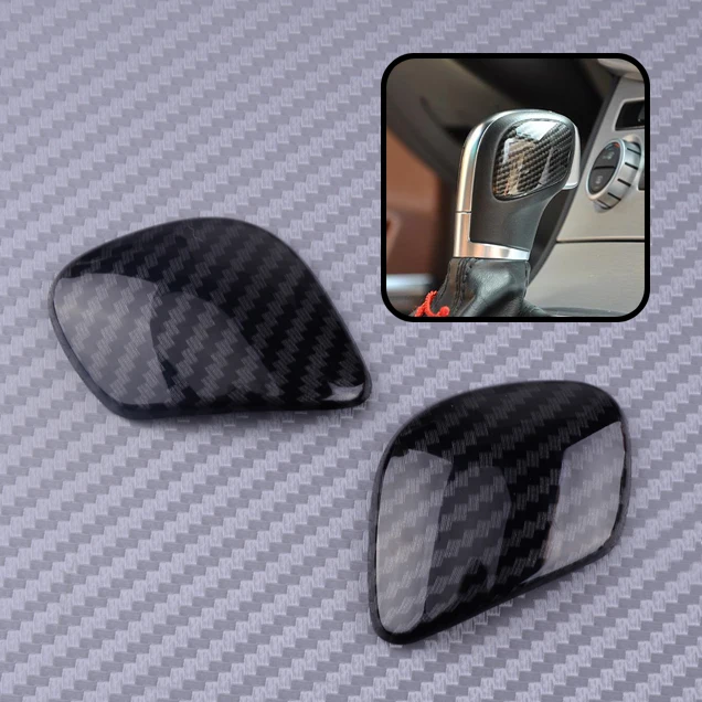 

DWCX 2pcs Carbon Fiber Style AT Gear Shift Knob Head Cover Sticker Fit for VW Golf 7 GTI MK7 Car Accessories Styling