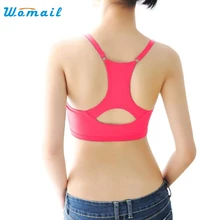 Новое поступление женский йога фитнес, растяжка, тренировка безрукавка бесшовный спортивный бюстгальтер с мягкими чашечками M7X15
