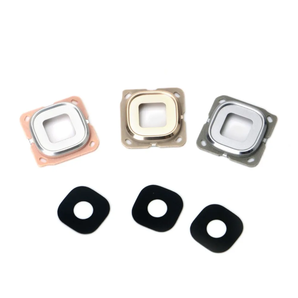

For Samsung Galaxy C5 C5000 / C7 C7000 Rear Back Camera Glass Lens Cover with Ring Holder Frame Adhesive Replacement Parts