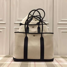 Классическая женская сумка наивысшего качества 36 см сумки с верхней ручкой натуральная телячья кожа+ холщовые женские кожаные сумки