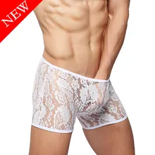 Хит, мужские кружевные боксеры, шорты, прозрачные, прозрачные, для мужчин, s, сексуальные короткие трусы, нижнее белье, Брендовое, мужское, для геев, нижнее белье, эротическое белье