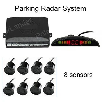 

9 colors available with LED Display Car Parking Sensors Buzzer 8 sensors Reverse Backup Radar System Indicator Free Shipping