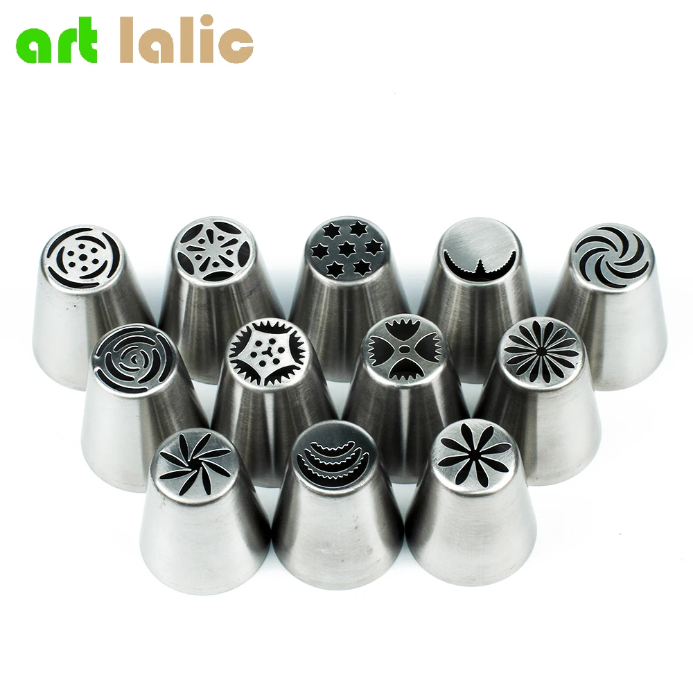 

12Pcs/Set Large Size Russian Nozzles Decoration Tips Cake Cupcake Decorating Tools Icing Piping Nozzle Baking & Pastry Gift