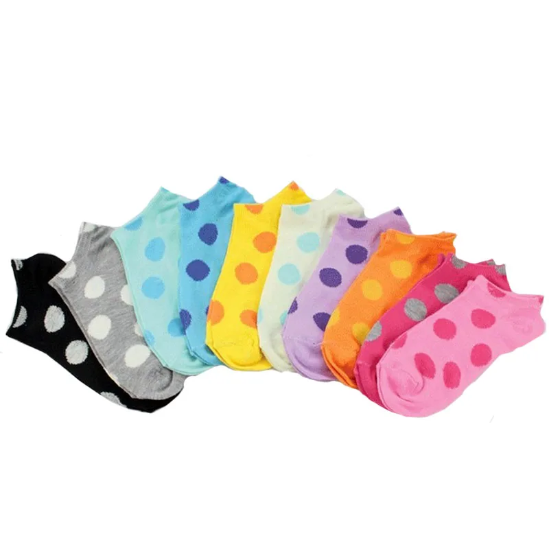 

12pair Women's Socks Warm Dot Short Sock Women's Thin Cute Sock Woman Ankle Low Cut Socks Chaussettes Calcetines Mujer Sokken