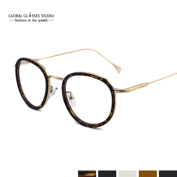 

Vintage Optical Eyeglasses Frame Myopia Round Metal Men Women unisex spectacles eye glasses oculos de grau eyewear 2172