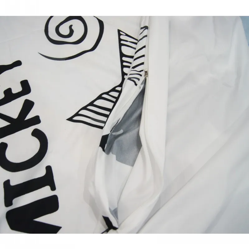 3 шт. Черный Белый комплект постельного белья Микки Маус Детский милый пододеяльник пара свадебное одеяло набор взрослых двойные постельные принадлежности простыни подарок