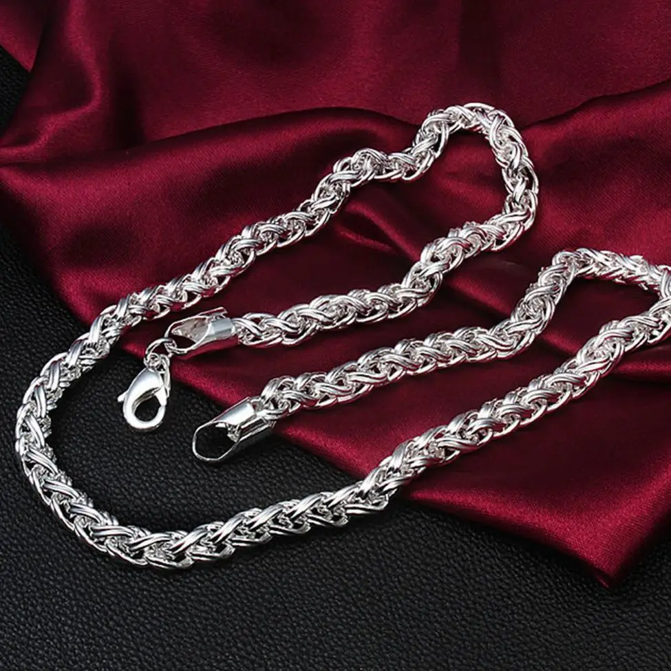 

Collier Sterling Silver Jewelry Necklace Statement Men Jewelry Collares Big Chain Silver 925 Fashion Accessories Choker women