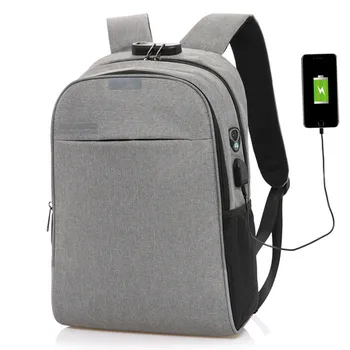 

15 Inch Business Backpacks Men Women USB Charging Large Capacity Computer Backpack College Student Anti-theft Waterproof Bag