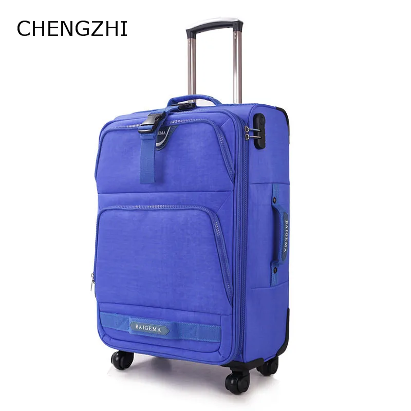 CHENGZHI водонепроницаемый нейлоновый чемодан на колесиках 20/24/28 дюймов|Чемодан