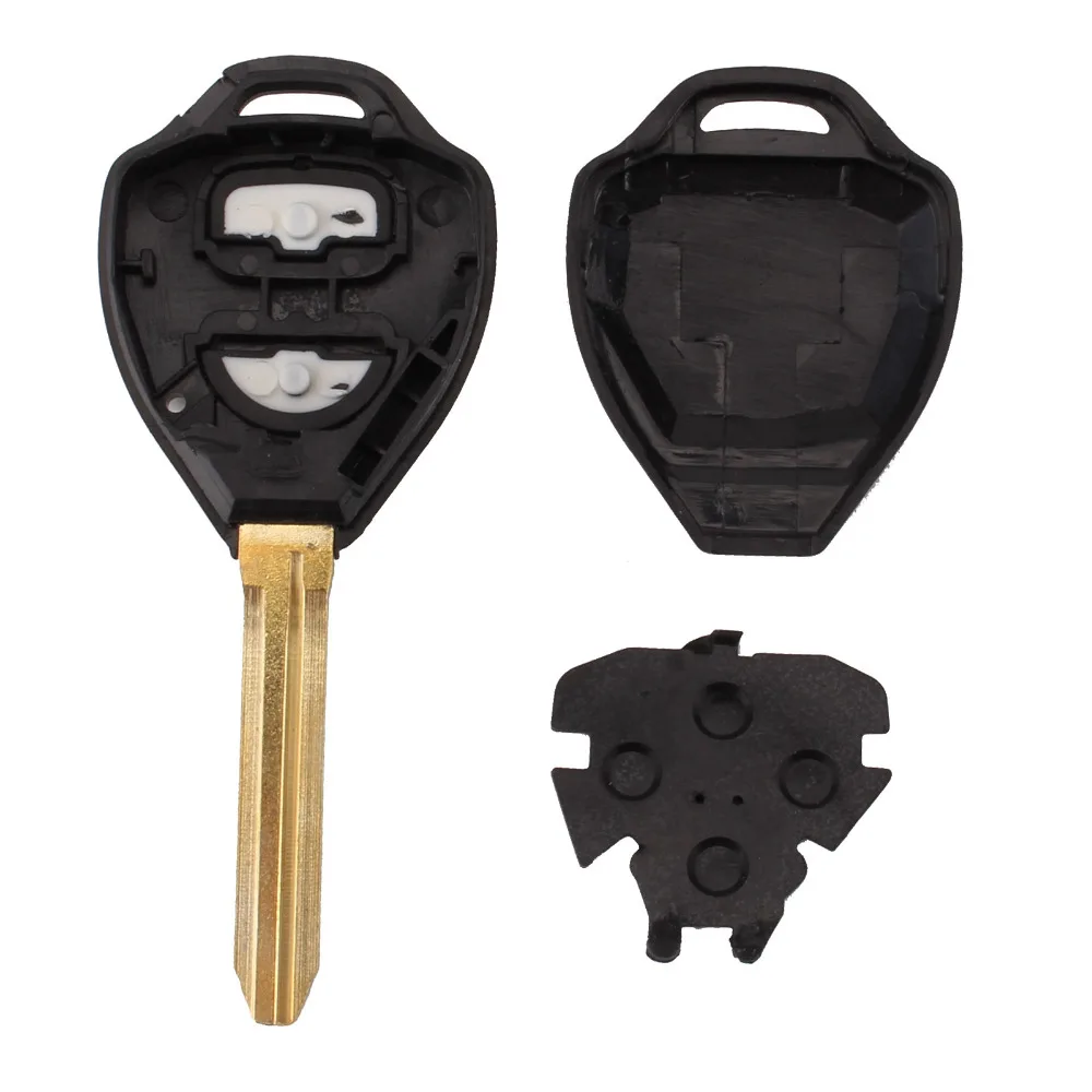 KEYYOU 2 кнопки Uncut Замена пластиковый пульт дистанционного управления автомобильный ключ оболочка для Toyota Corolla RAV4 Fob пустые ключи чехол Toy43 Blade