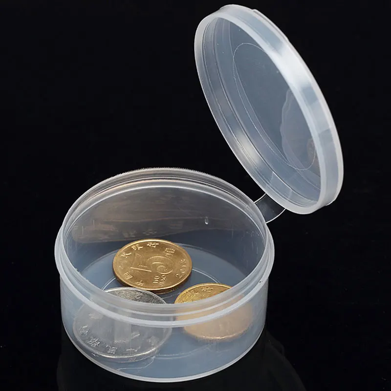 Mini Portable Transparent Jewelry Storage Box Case Home Storage Tool Can Be Coin Pill Plastic Storage