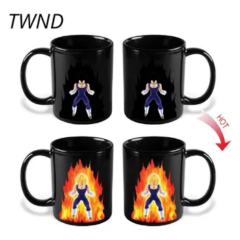 

300CC Dragon Ball Vegeta Coffee Mug Tea Milk Cups Color Change Magic Drinkware