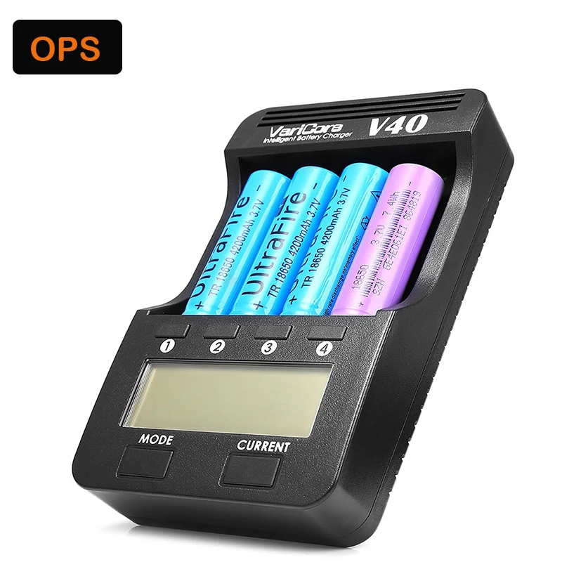 

V40 LCD 3.7V 18650 Battery Charger for AA/AAA 26650/18500/16340/14500/18350 Rechargeable Battery pk Opus BT-C3100