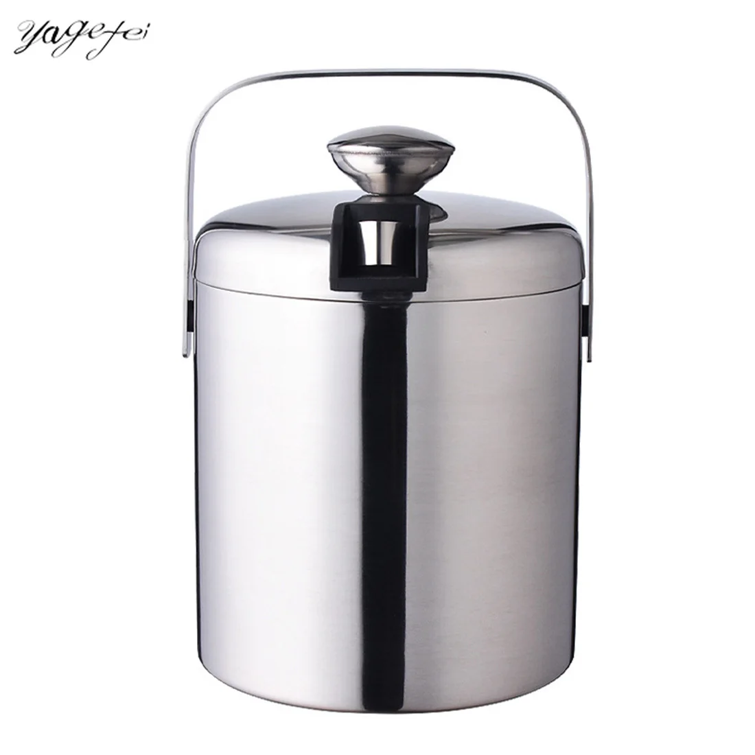 1piece Stainless Steel Barware Ice Buckets Home Long lasting Insulation Red Wine Barrels