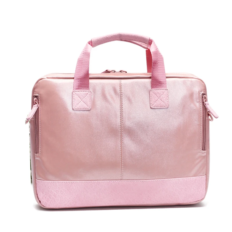 

2018 Fashion Pink Pu Leather Laptop Bag 15.6 15.4 14 13.3 inch Handbag Should Message For Pro 13.3",15.4" Notebook Bag Women