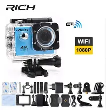 Caméra d'action riche en plein air WIFI HD casque caméras sous-marine étanche sport DV 1080 P 2.0 LCD go 170D Cam corder pro(China)