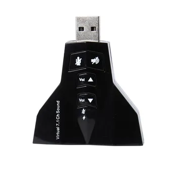 

2020 Hot sale New 7.1 CH Channel USB 2.0 3D Audio Sound Card Adapter Mic Speaker usb sound card audio Drop shipping