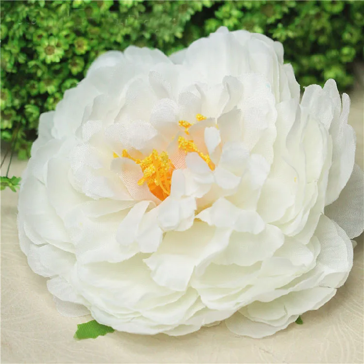 6Pcs/lot Exquisite white 3d artificial peony fake flower patch Fake