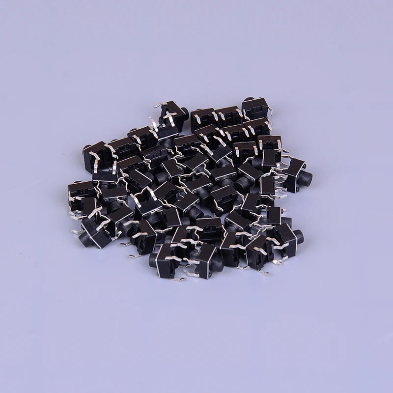 50 шт./лот 4 контакта SMD SMT мгновенный тактильный переключатель микропереключатель