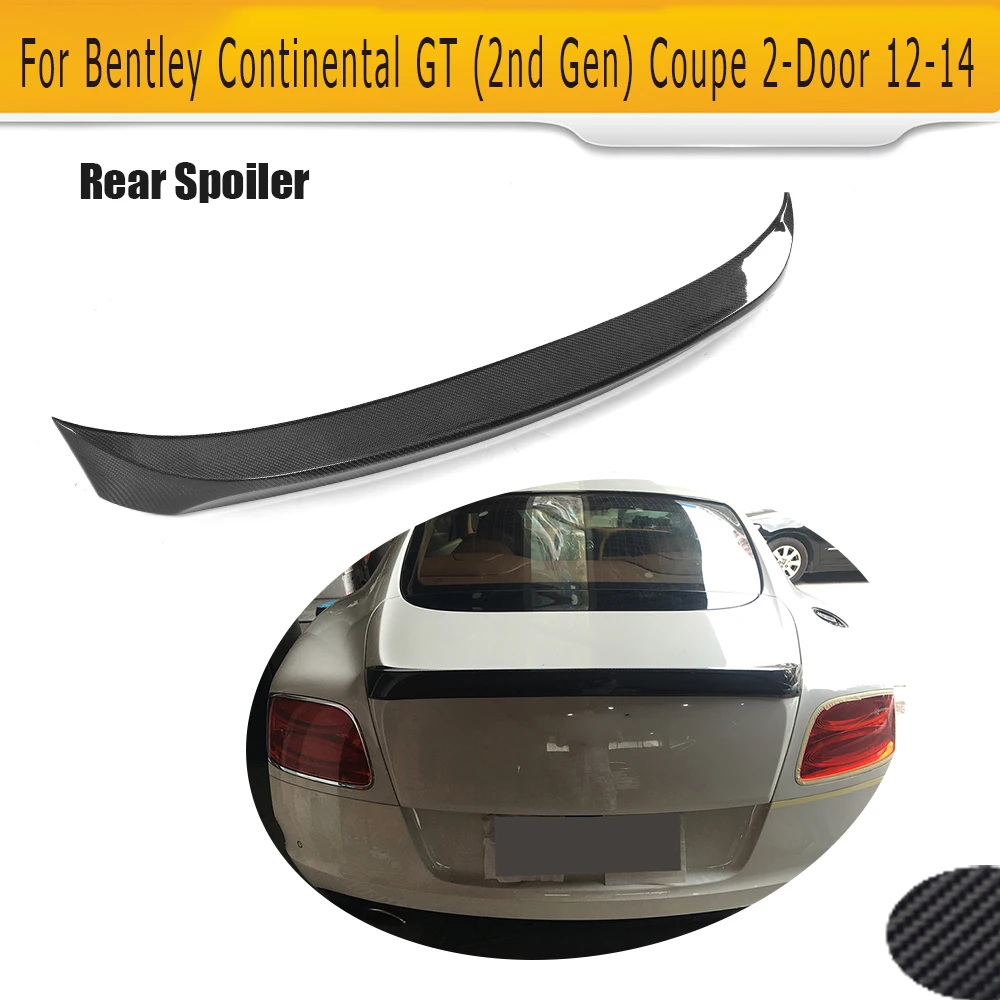 Чехол для заднего спойлера из углеродного волокна Bentley Continental Coupe 2 Door Only 2012 2013 2014 GT