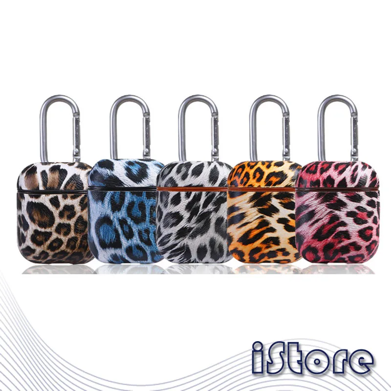 

Headphone Case For Airpods Cover Apple Wireless Bluetooth Headset PU material Animal texture Pack Snake Crocodile Cheeta pattern