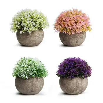 

HobbyLane Mini Artificial Plant Potted for Bathroom Home Tabletop Decoration