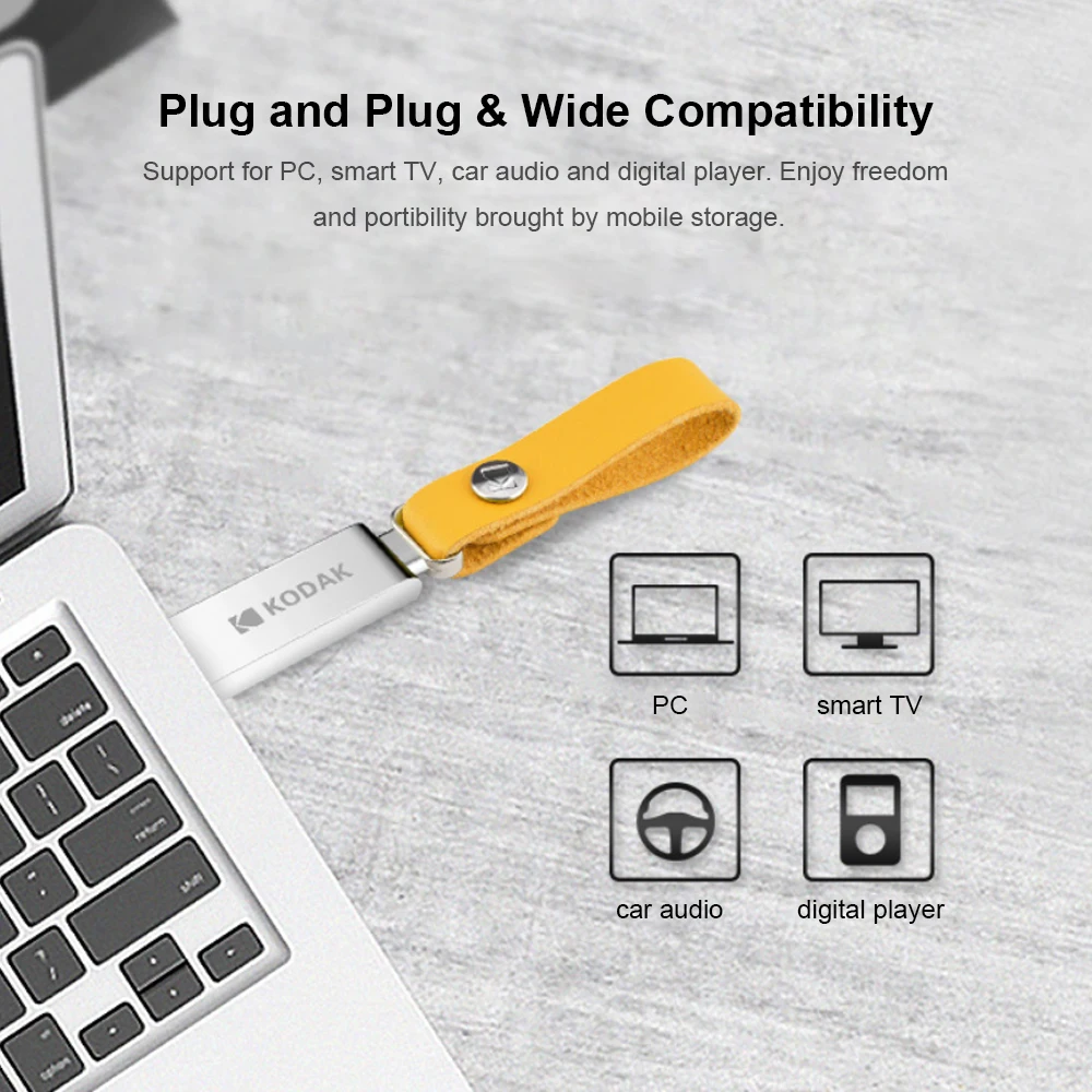 Kodak K123 USB 3,0 16 Гб оперативной памяти, 32 Гб встроенной памяти, 64 ГБ 128 usb-флэш, совместимо с ПК и смартфоном флеш-накопитель флэш-накопитель USB 3,0 флэш-накопитель U диск флешка